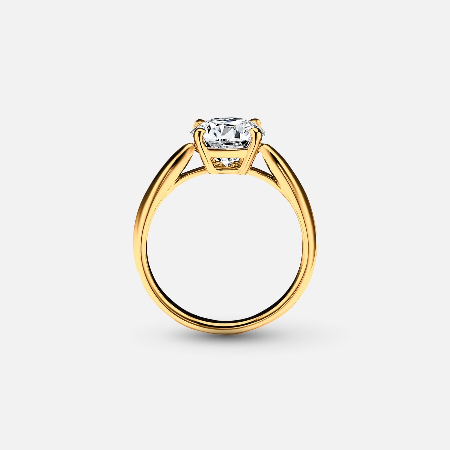 The Solitaire Marinella Round Moissanite Ring - KNT - Engagement Rings, Wedding Bands & Fine Jewelry