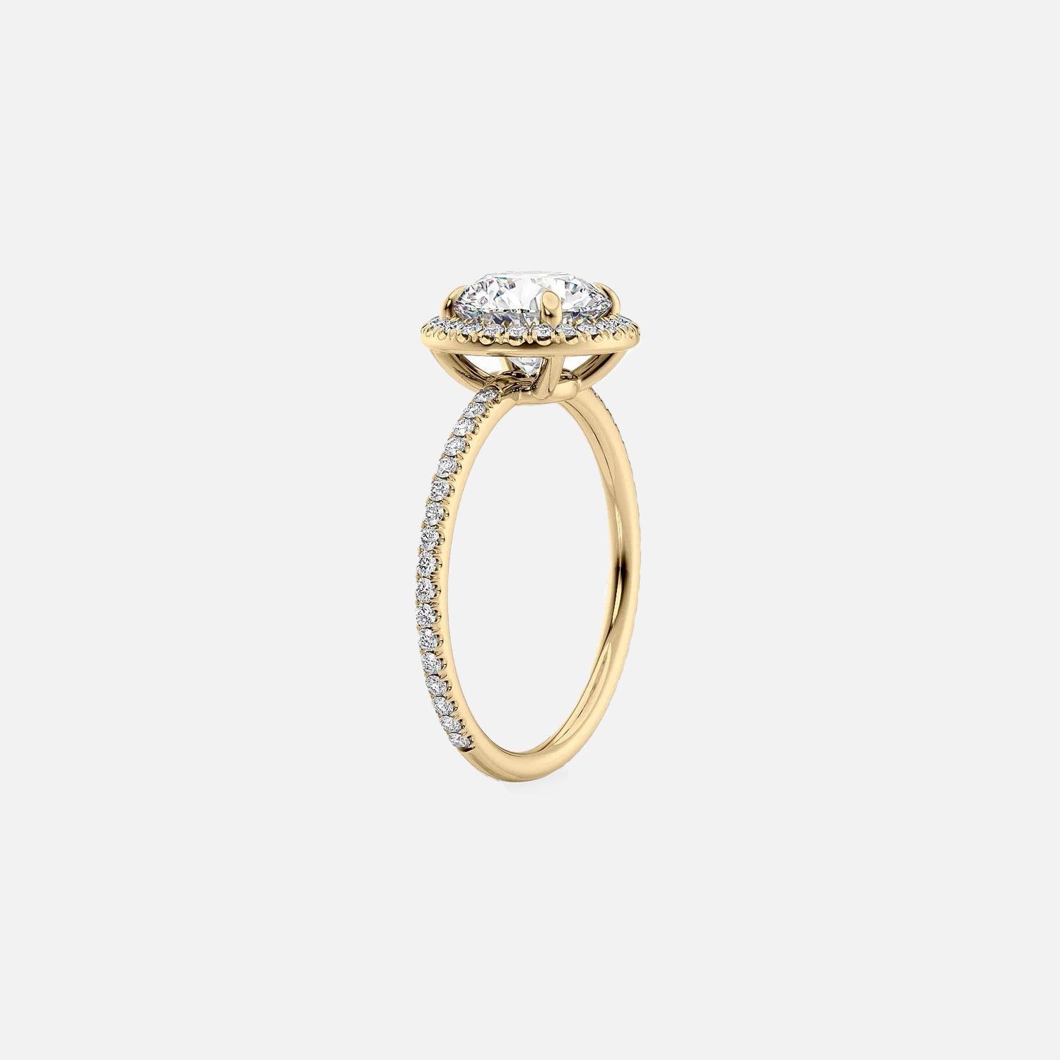 The Halo Michelle Princess Pave Moissanite Ring - KNT - Engagement Rings, Wedding Bands & Fine Jewelry
