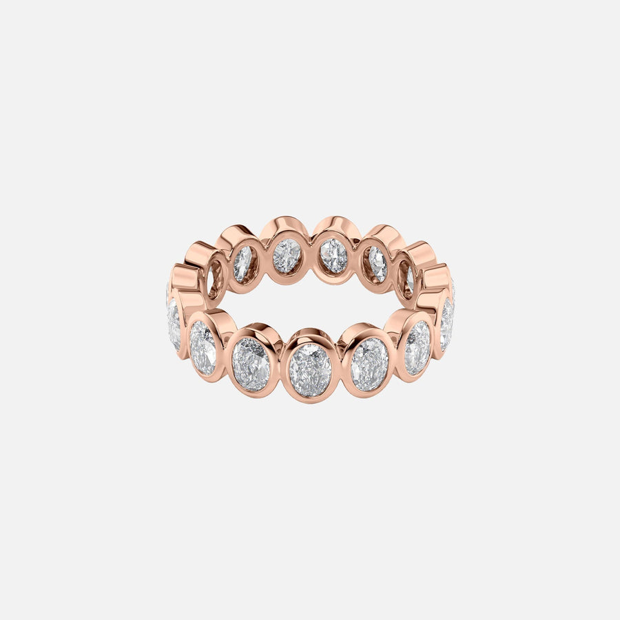  Oval Bezel Eternity Ring 18k Rose Gold 3 0 001