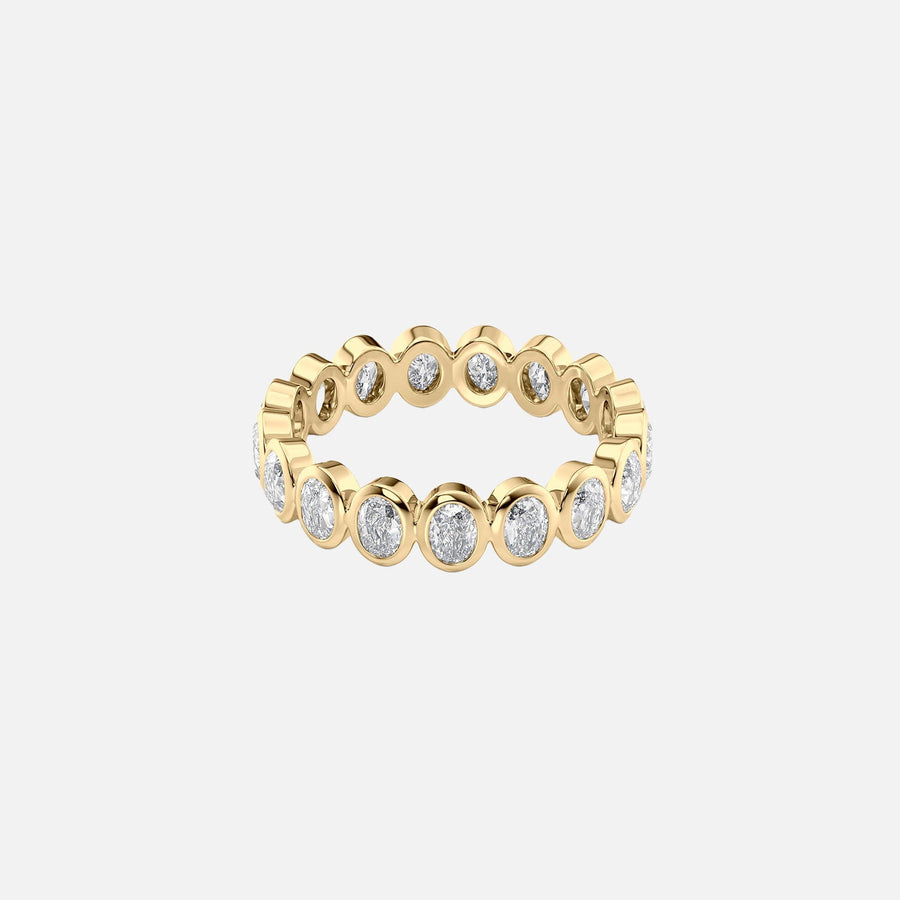  Oval Bezel Eternity Ring 18k Yellow Gold 1 7 001