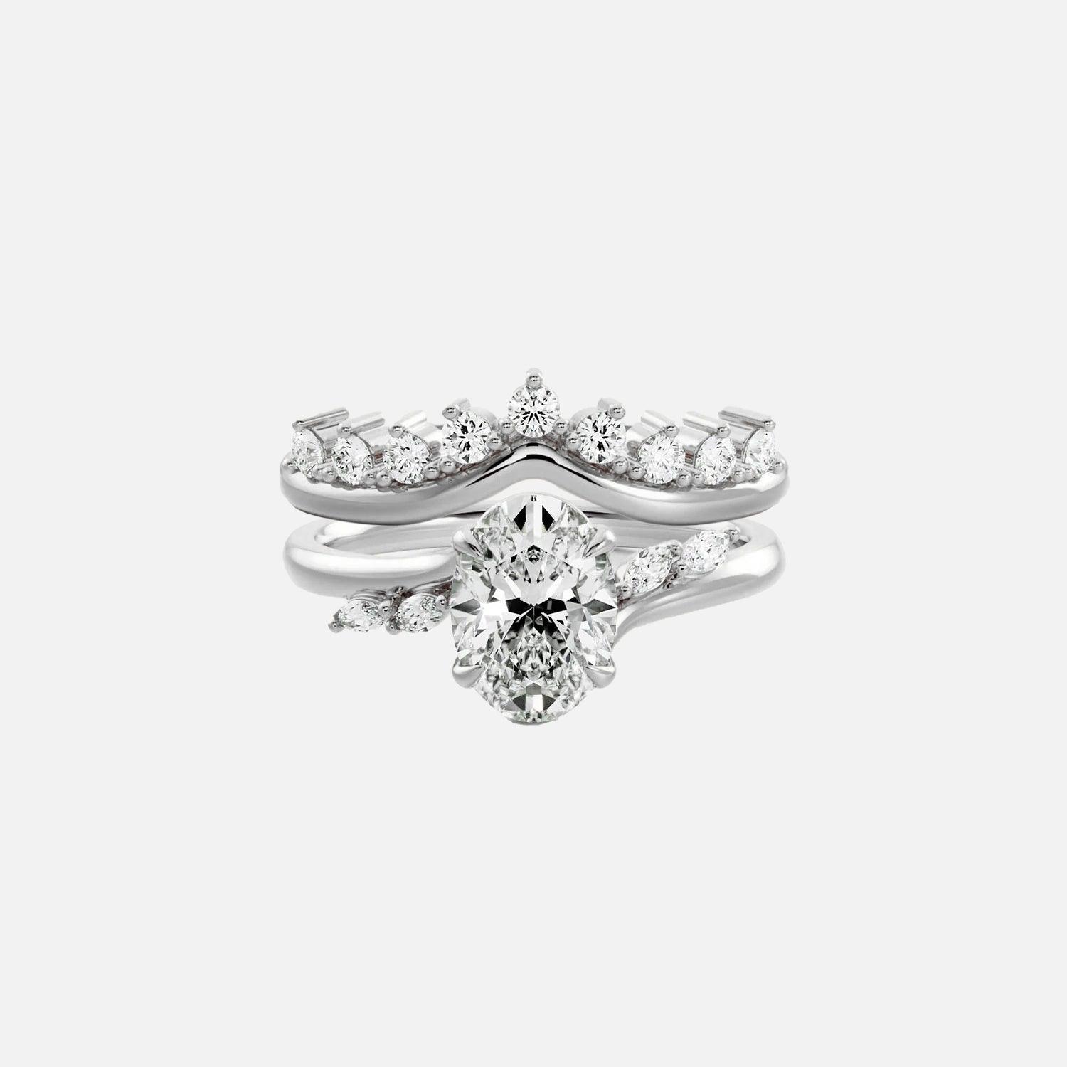 Oval Elara Ring Stack - KNT - Engagement Rings, Wedding Bands & Fine Jewelry