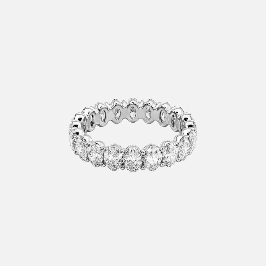  Oval Eternity Ring 14k White Gold 3 0 001