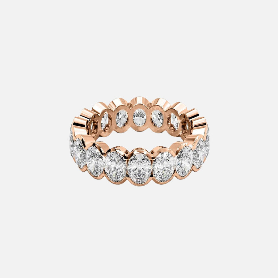  Oval Half Bezel Eternity Ring 14k Rose Gold 4 5 001