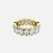  Oval Half Bezel Eternity Ring 14k Yellow Gold 6 5 001