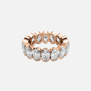  Oval Half Bezel Eternity Ring 18k Rose Gold 6 5 001