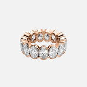  Oval Half Bezel Eternity Ring 18k Rose Gold 7 5 001