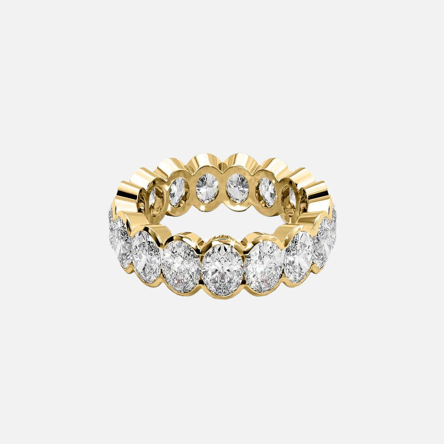  Oval Half Bezel Eternity Ring 18k Yellow Gold 5 5 001
