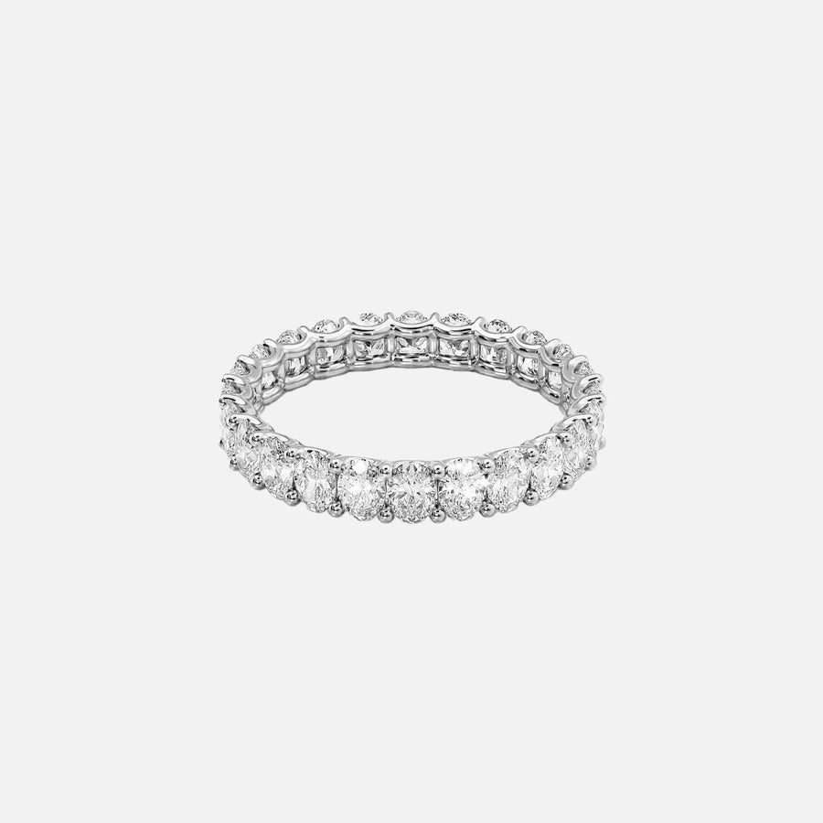  Oval U Prong Eternity Ring 14k White Gold 2 5 001