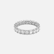  Oval U Prong Eternity Ring 18k White Gold 3 0 001