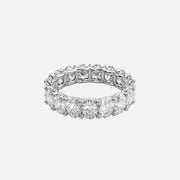  Oval U Prong Eternity Ring 18k White Gold 5 5 001