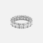  Oval U Prong Eternity Ring 18k White Gold 6 5 001