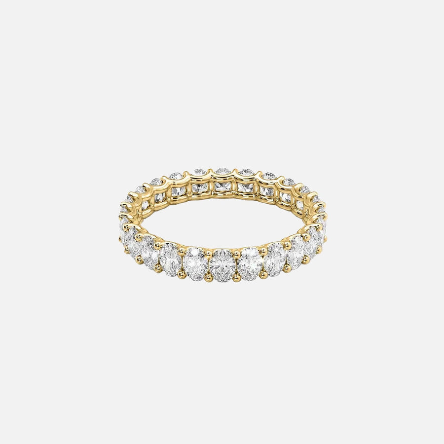  Oval U Prong Eternity Ring 18k Yellow Gold 2 5 001