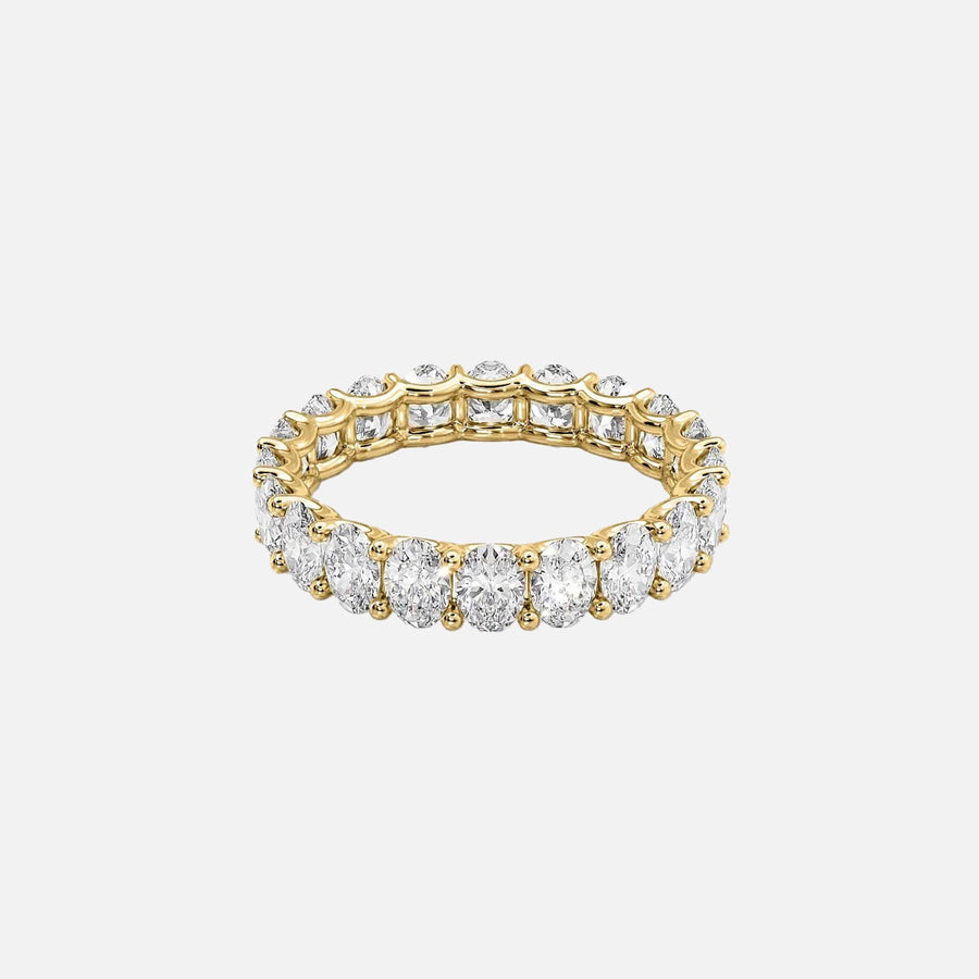  Oval U Prong Eternity Ring 18k Yellow Gold 3 0 001