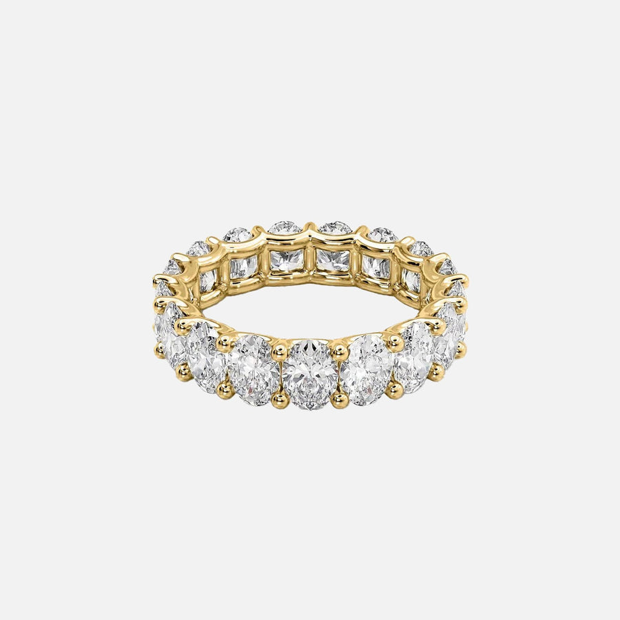  Oval U Prong Eternity Ring 18k Yellow Gold 5 5 001