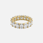  Oval U Prong Eternity Ring 18k Yellow Gold 6 5 001