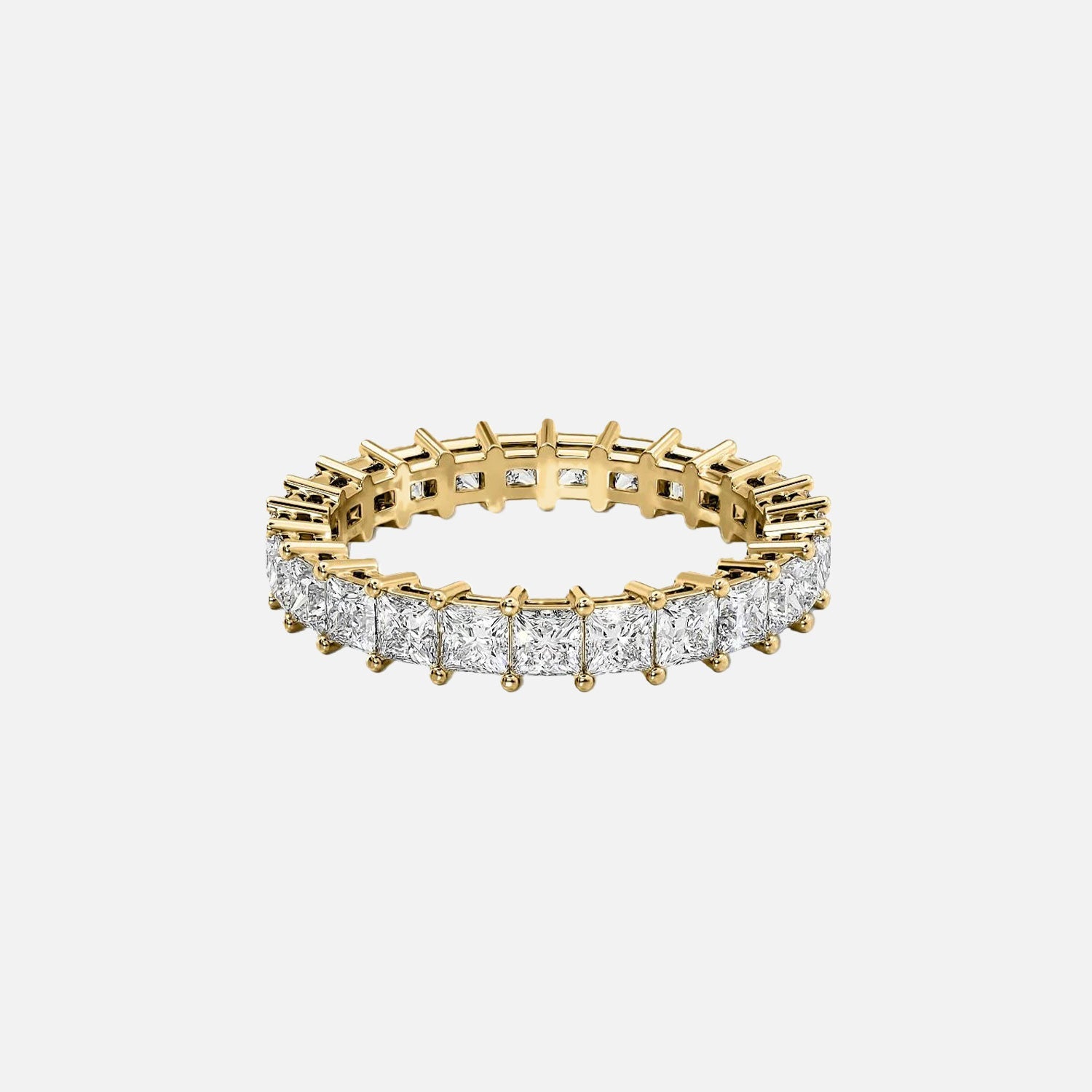 Princess Eternity Ring 14k Yellow Gold 2 5 001
