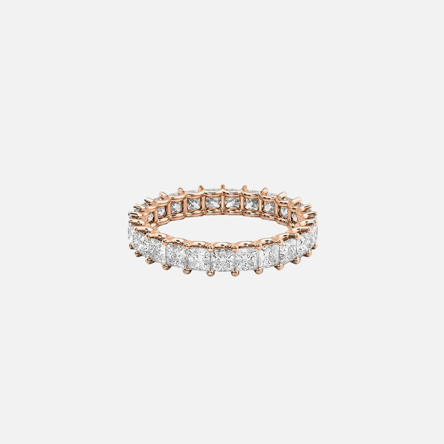  Princess U Prong Eternity Ring 14k Rose Gold 2 5 001