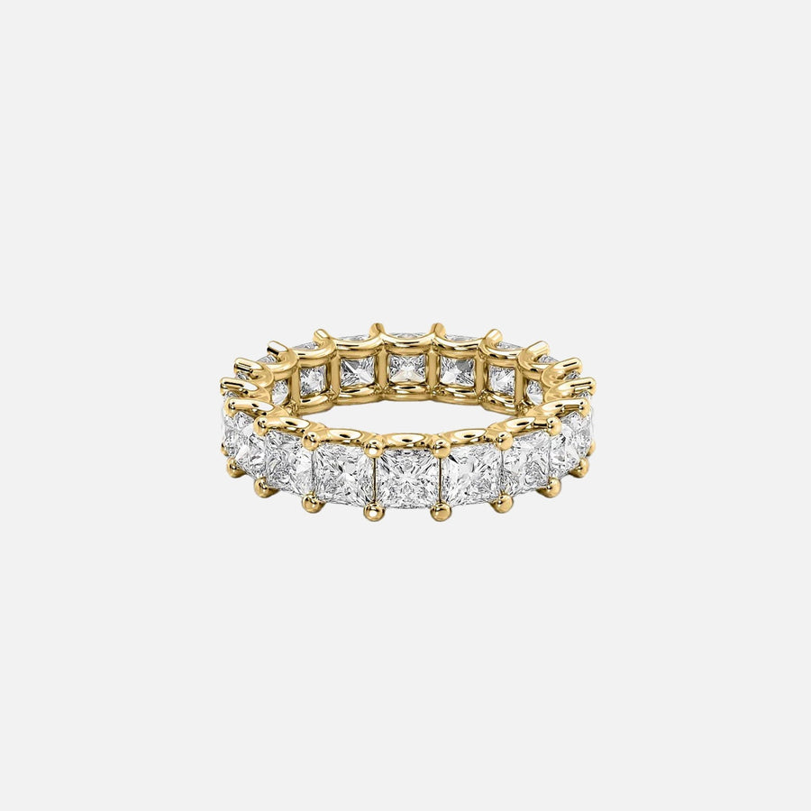  Princess U Prong Eternity Ring 18k Yellow Gold 5 5 001