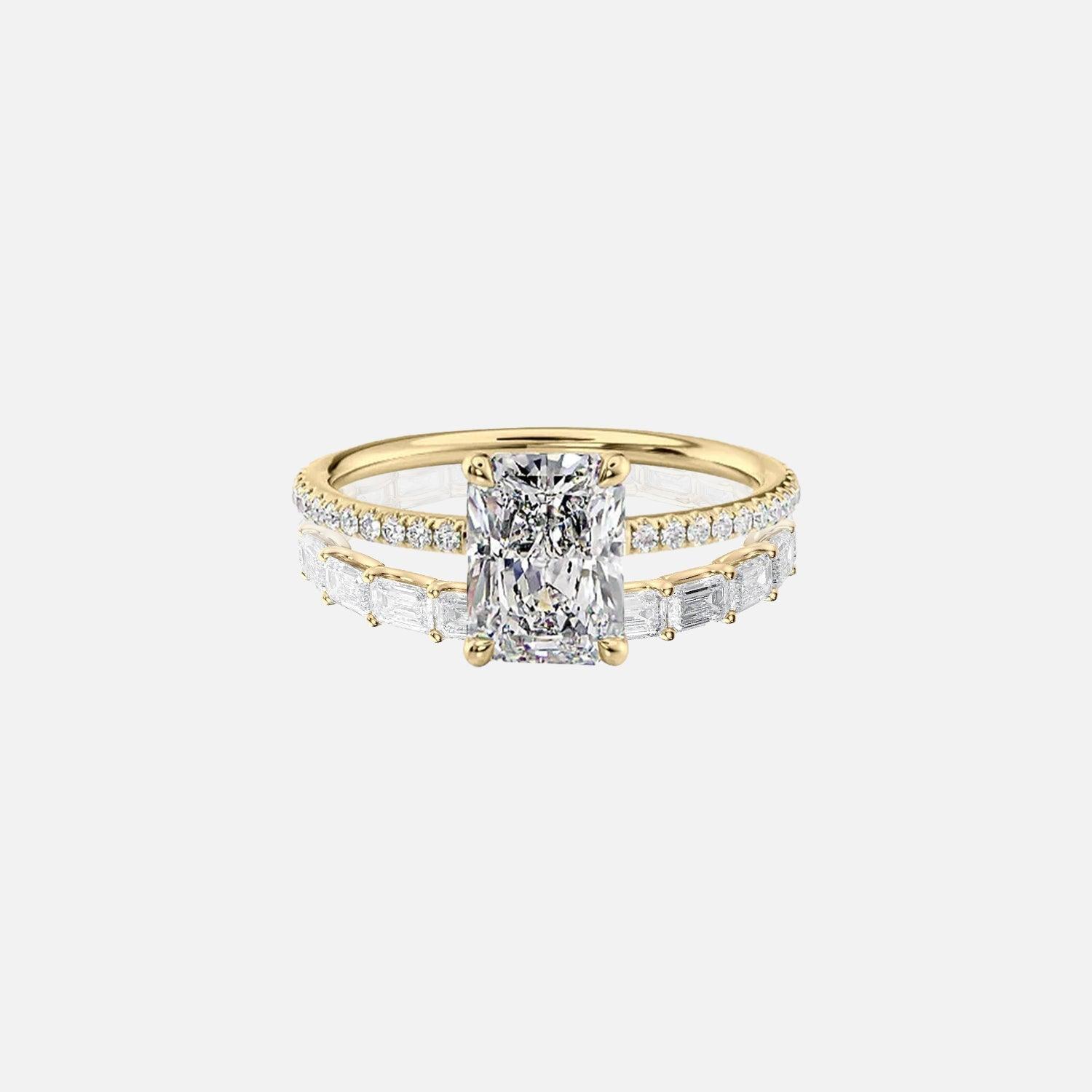 Radiant Andrewe & Horizons Ring Stack - KNT - Engagement Rings, Wedding Bands & Fine Jewelry