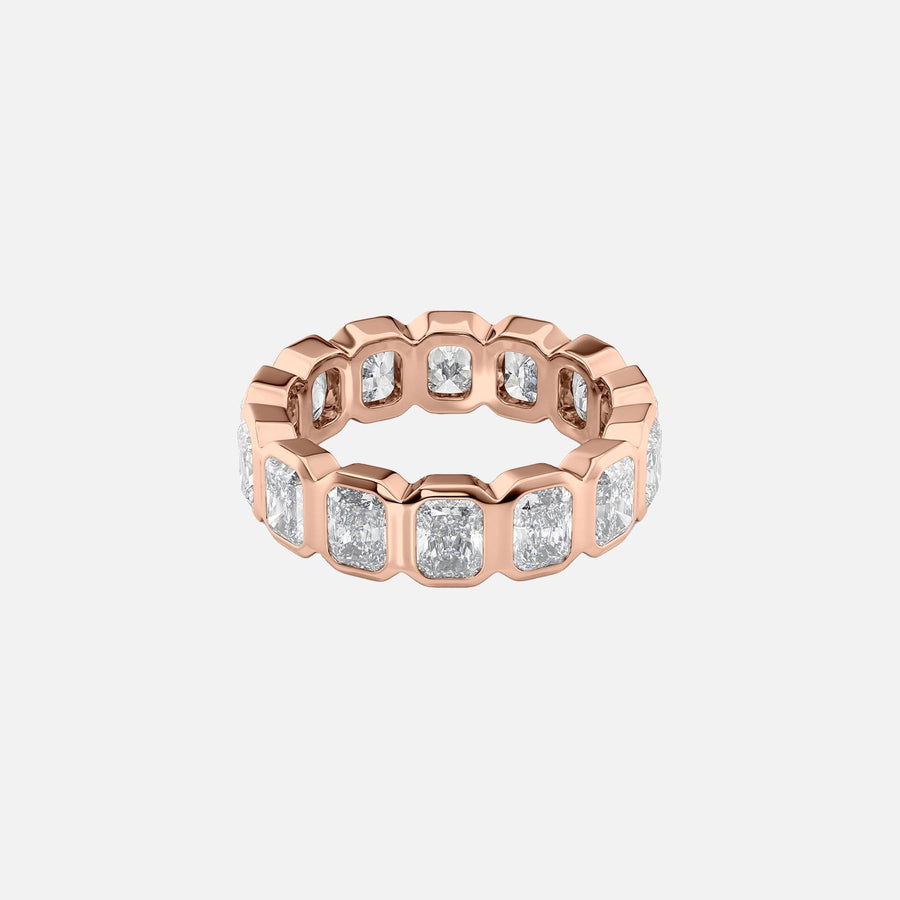  Radiant Bezel Eternity Ring 14k Rose Gold 4 0 001