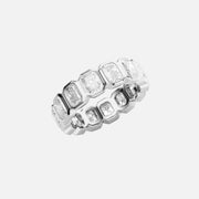  Radiant Bezel Eternity Ring 18k White Gold 4 0 002