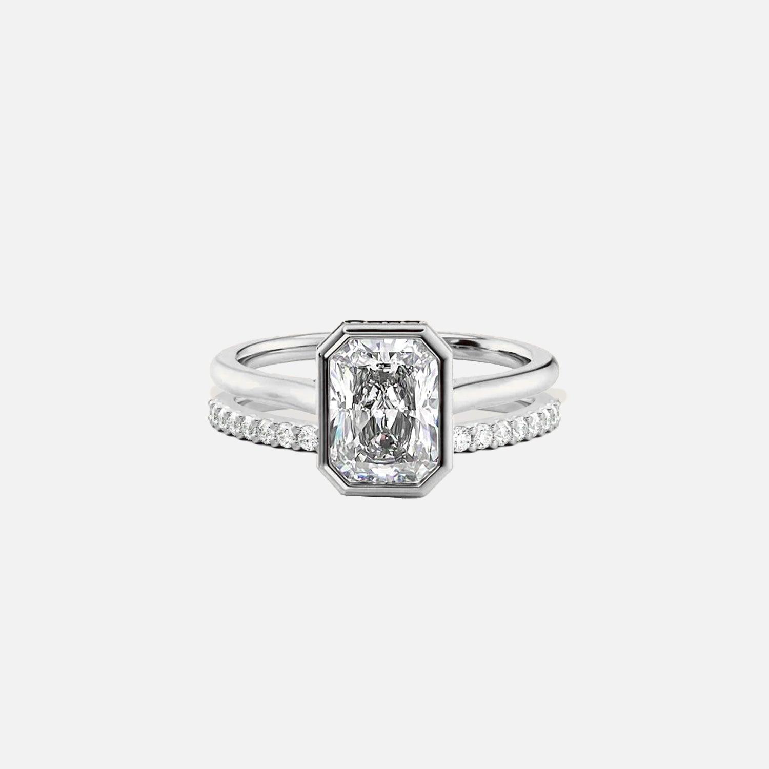 Radiant Helena Ring Stack - KNT - Engagement Rings, Wedding Bands & Fine Jewelry