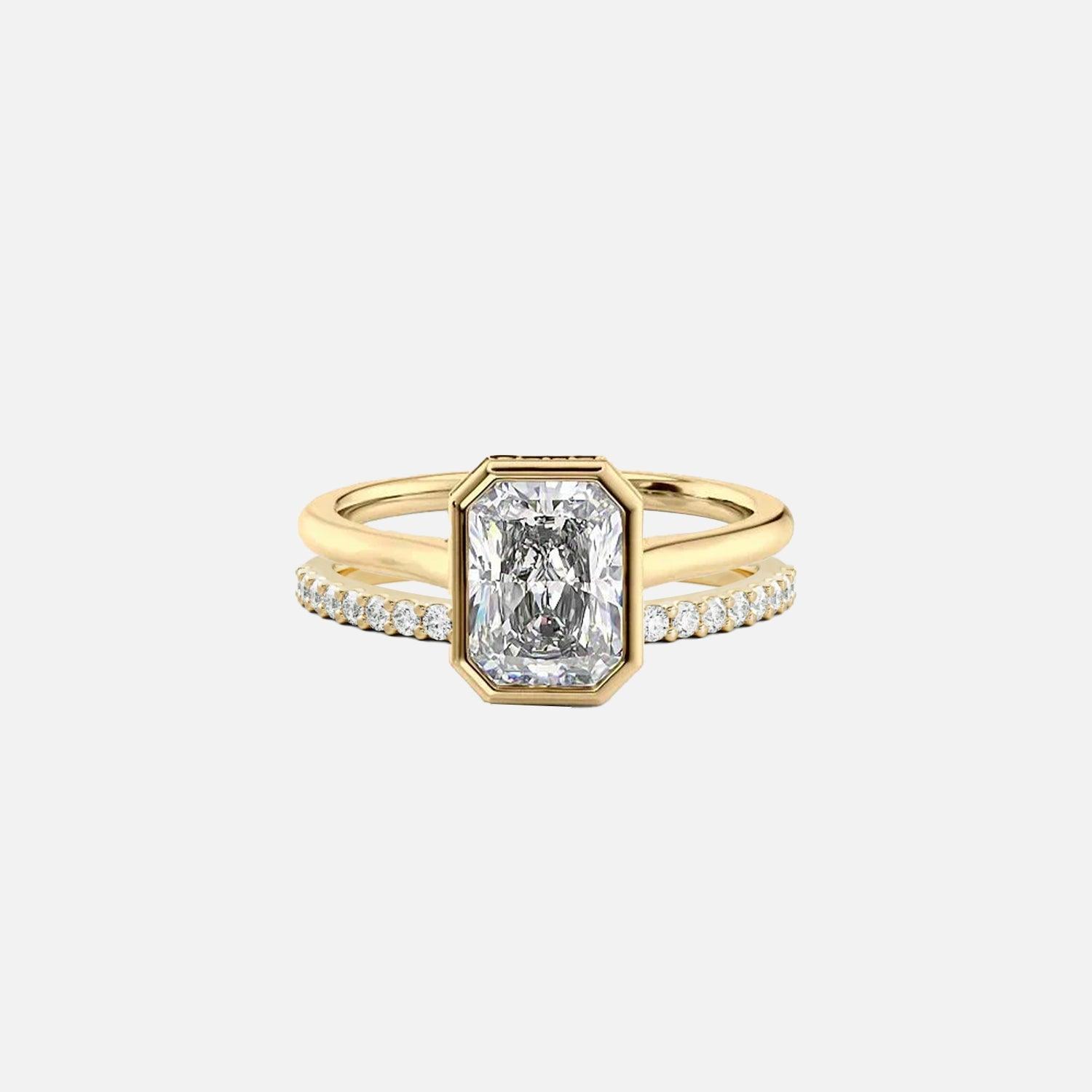Radiant Helena Ring Stack - KNT - Engagement Rings, Wedding Bands & Fine Jewelry