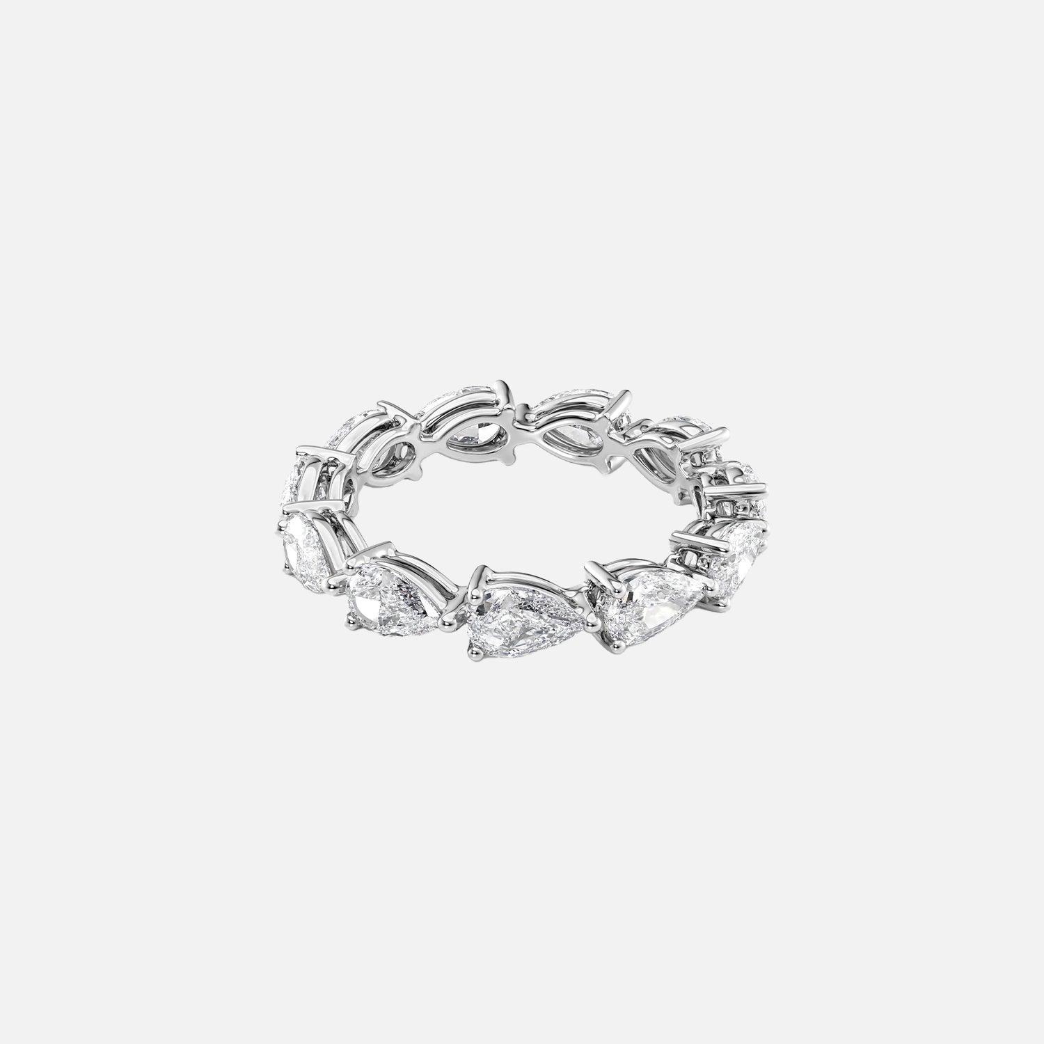 The Eternity Radiant Pear Prong Moissanite Ring - KNT - Engagement Rings, Wedding Bands & Fine Jewelry