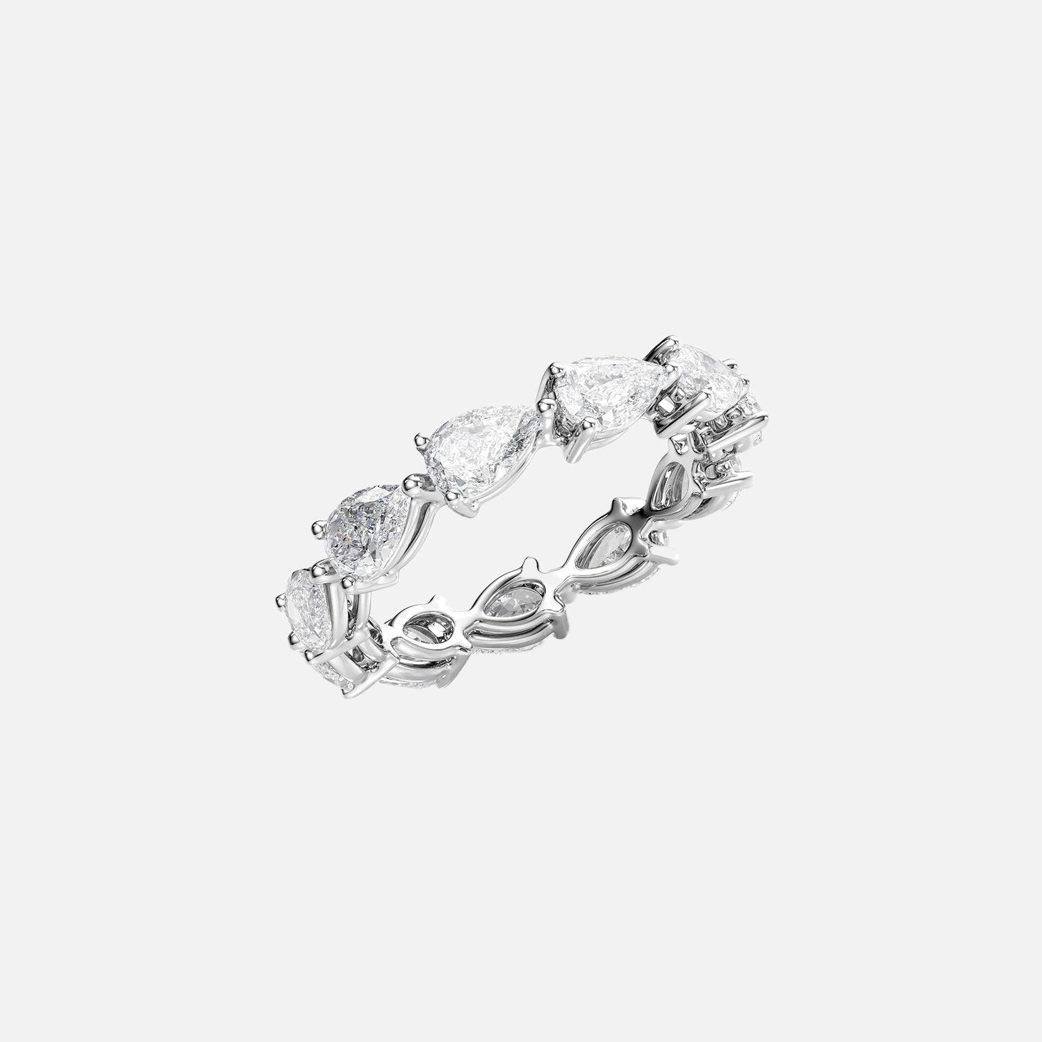 The Eternity Radiant Pear Prong Moissanite Ring - KNT - Engagement Rings, Wedding Bands & Fine Jewelry