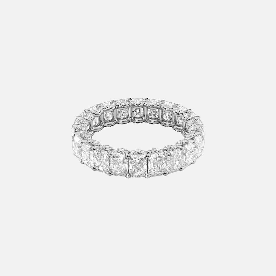  Radiant U Pave Prong Eternity Ring 18k White Gold 4 3 001