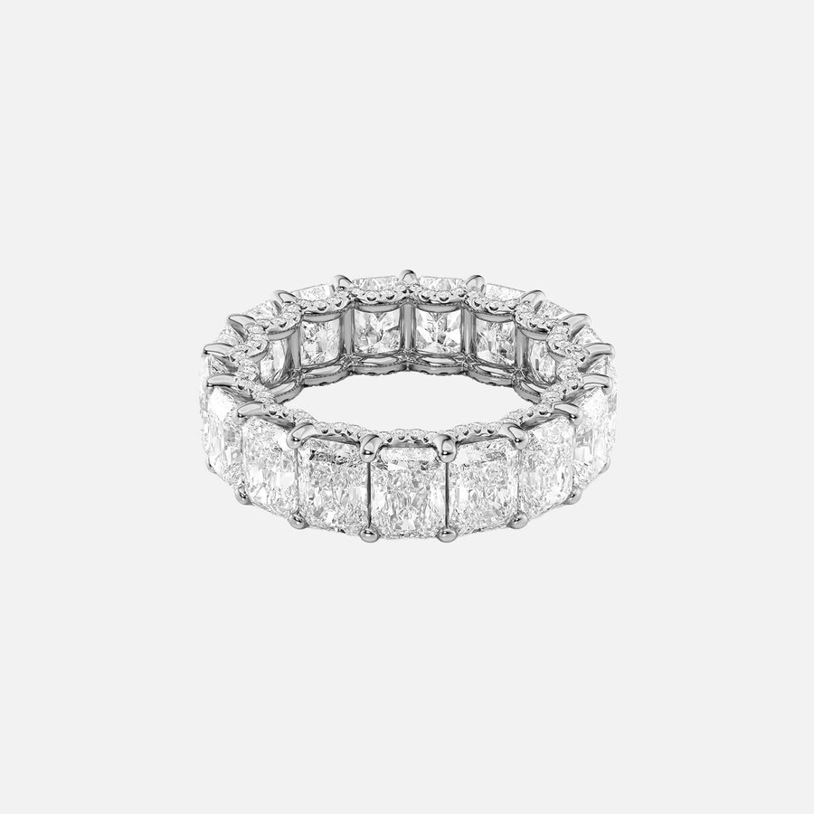  Radiant U Pave Prong Eternity Ring 18k White Gold 8 3 001