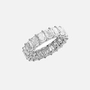  Radiant U Prong Eternity Ring 18k White Gold 6 0 002