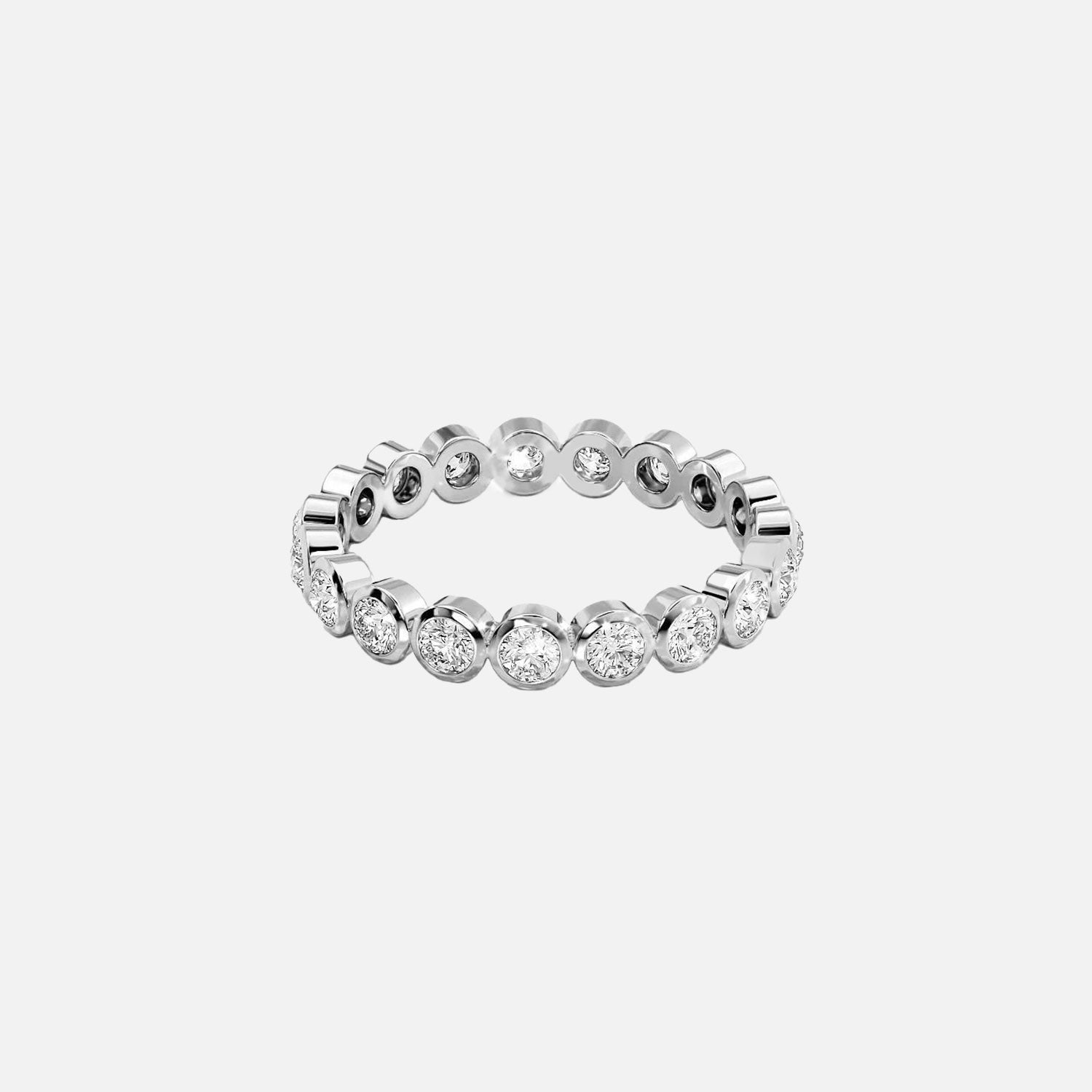 Round Bezel Eternity Ring 14k White Gold 1 0 001