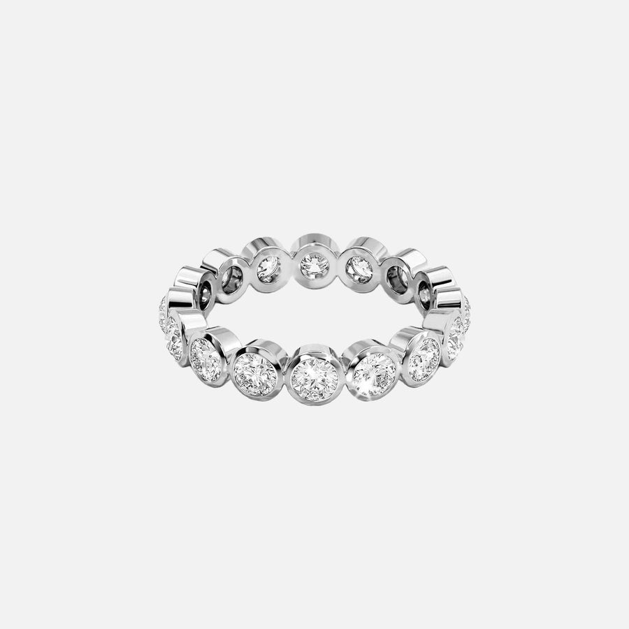  Round Bezel Eternity Ring 18k White Gold 1 5 001