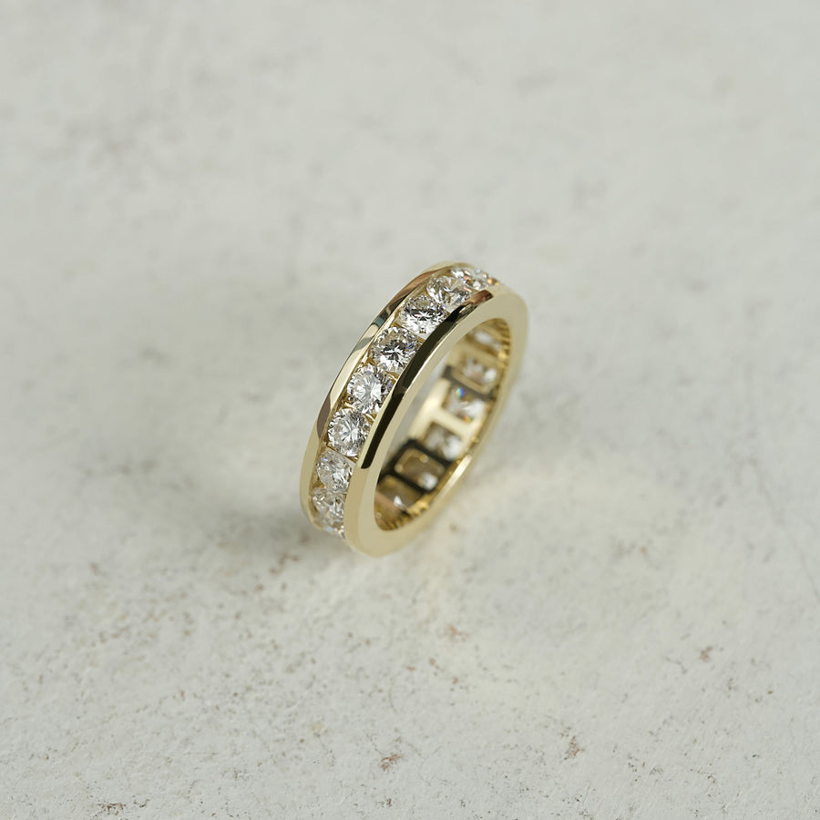  Round Channel Eternity Ring 14k Yellow Gold 2 0 003