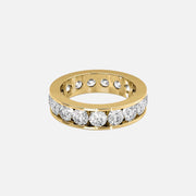  Round Channel Eternity Ring 14k Yellow Gold 3 5 001