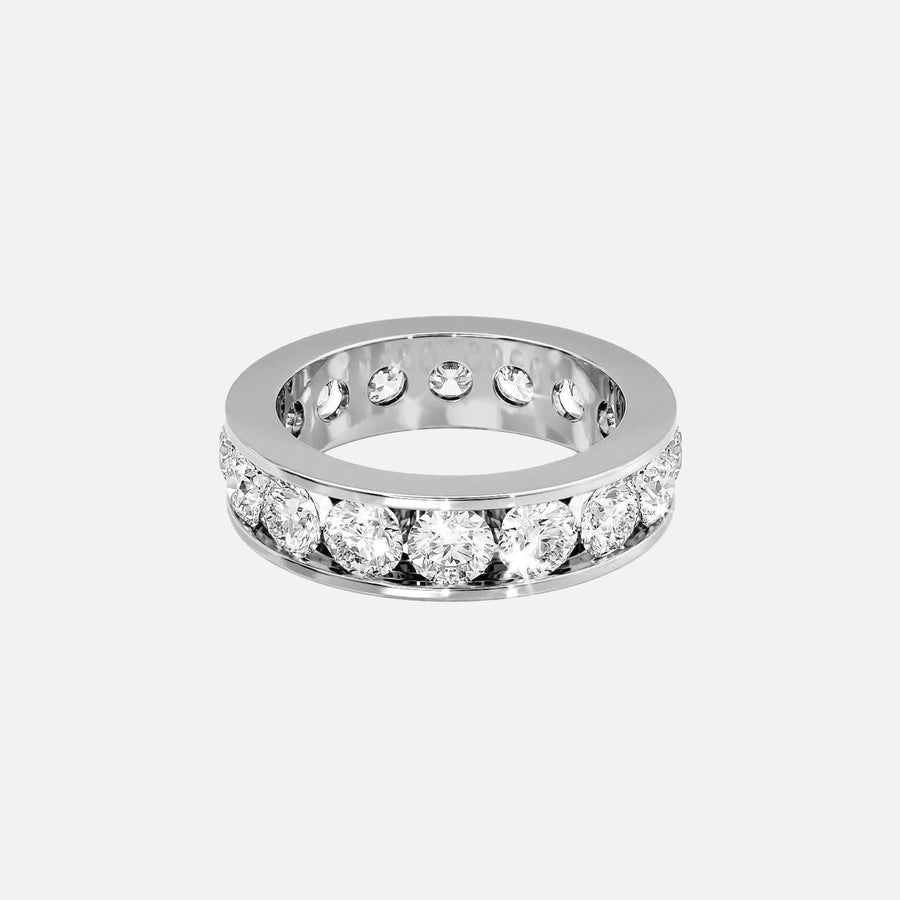  Round Channel Eternity Ring 18k White Gold 4 0 001