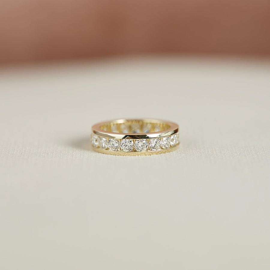  Round Channel Eternity Ring 18k Yellow Gold 2 0 002