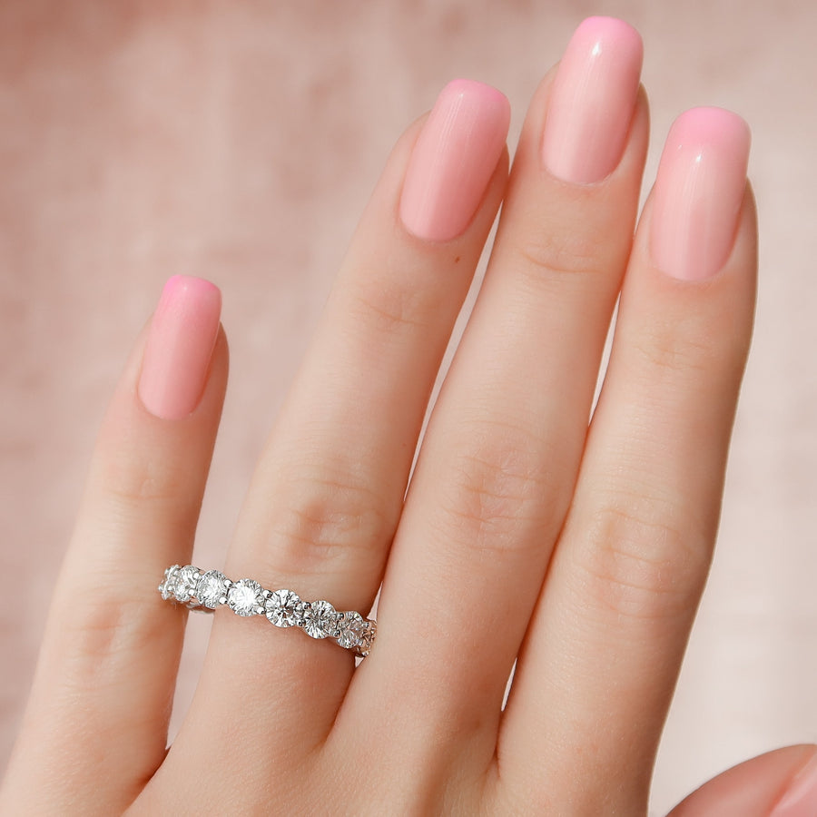  Round Eternity Ring 14k White Gold 4 5 002