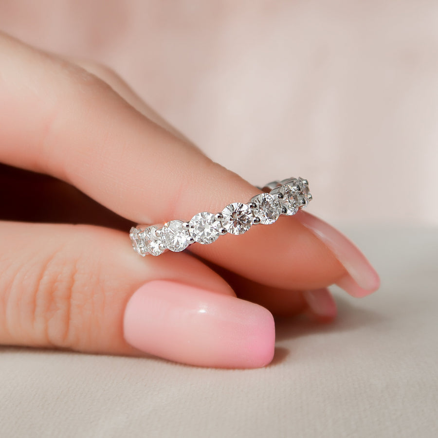  Round Eternity Ring 14k White Gold 4 5 004