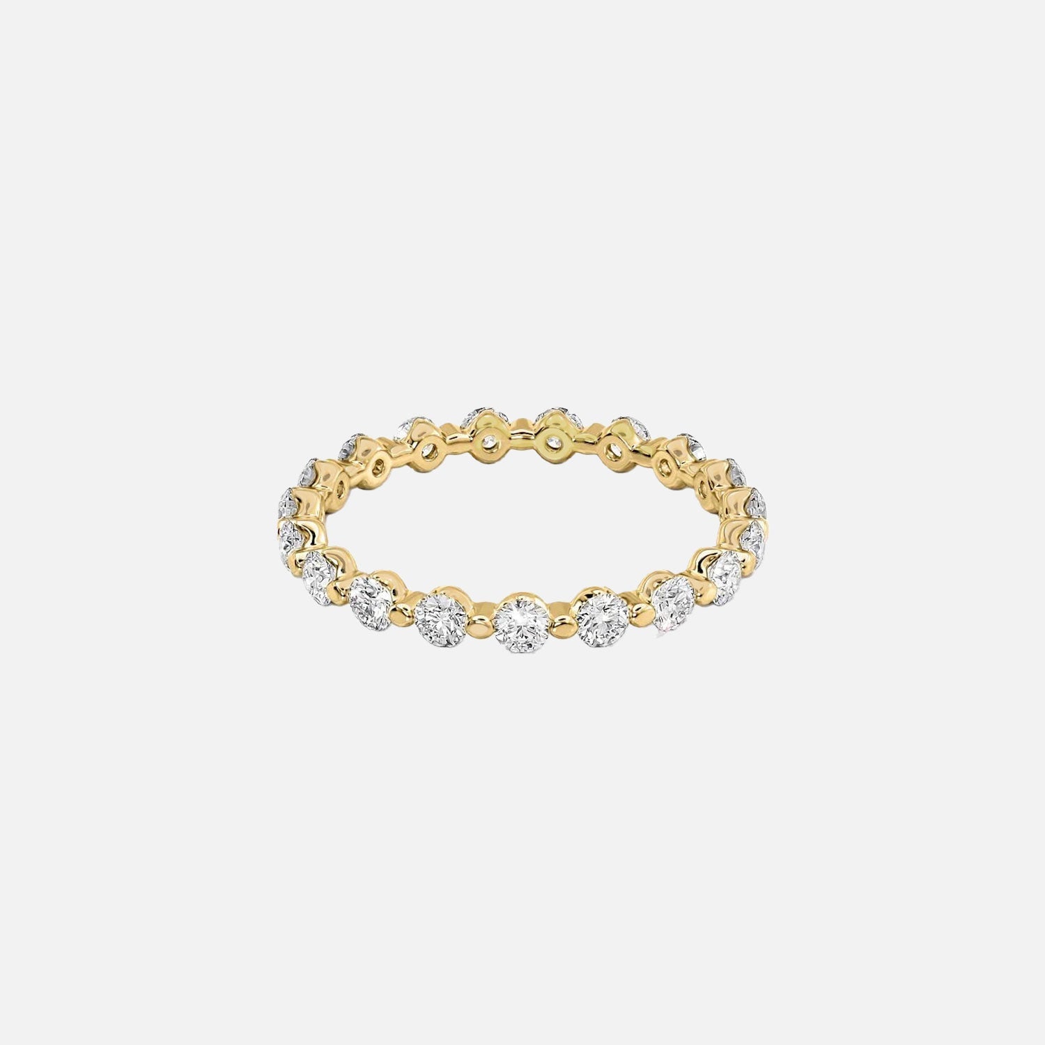 Round Shared Prong Eternity Ring 14k Yellow Gold 1 0 001