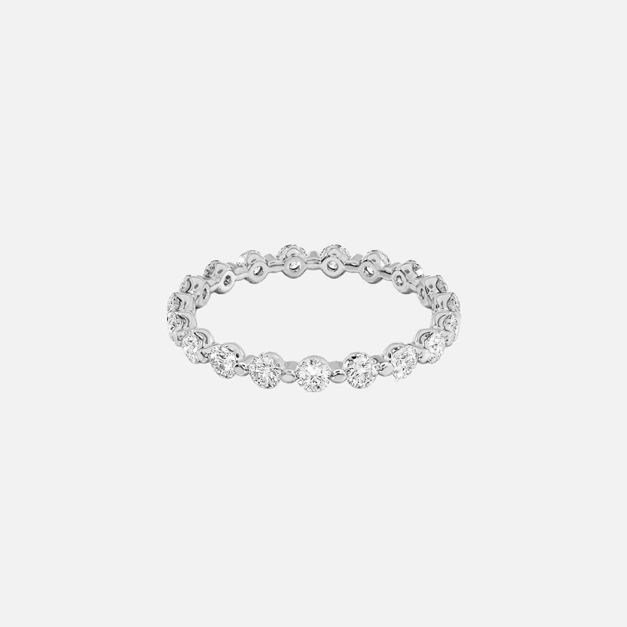  Round Shared Prong Eternity Ring 18k White Gold 1 0 001