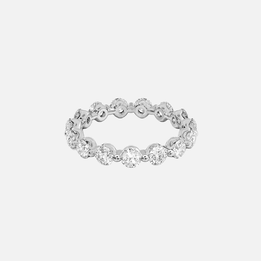  Round Shared Prong Eternity Ring 18k White Gold 2 0 001