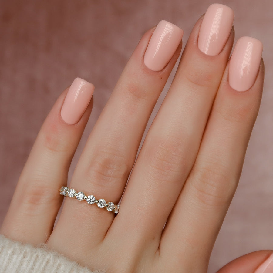  Round Shared Prong Eternity Ring 18k Yellow Gold 1 5 002