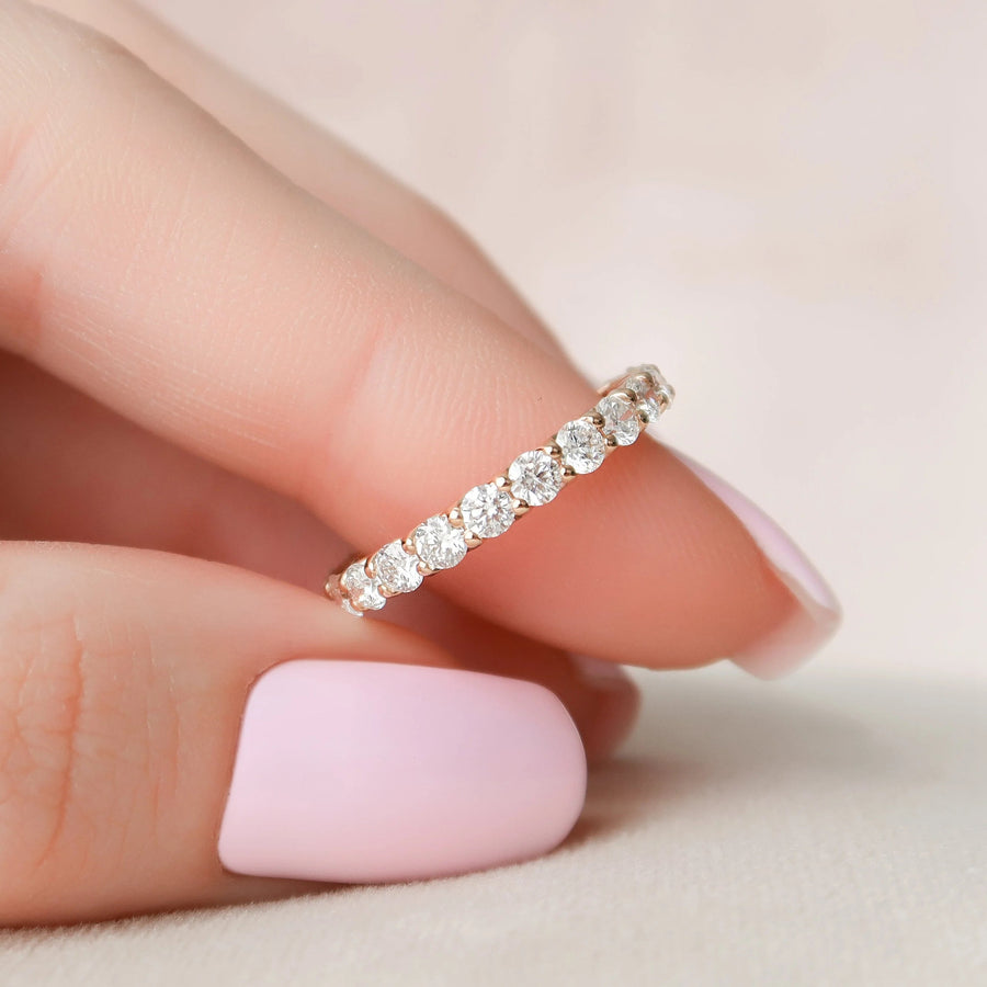  Round Trellis Eternity Ring 14k Rose Gold 2 0 004
