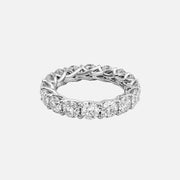  Round Trellis Eternity Ring 14k White Gold 4 5 001