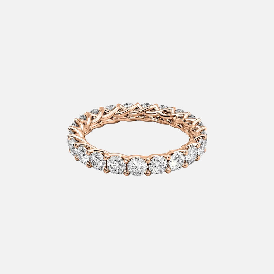  Round Trellis Eternity Ring 18k Rose Gold 2 0 001