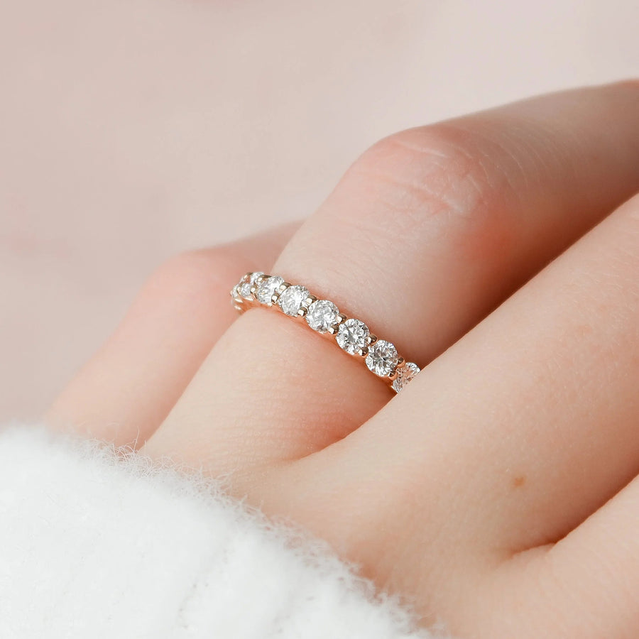  Round Trellis Eternity Ring 18k Rose Gold 2 0 003