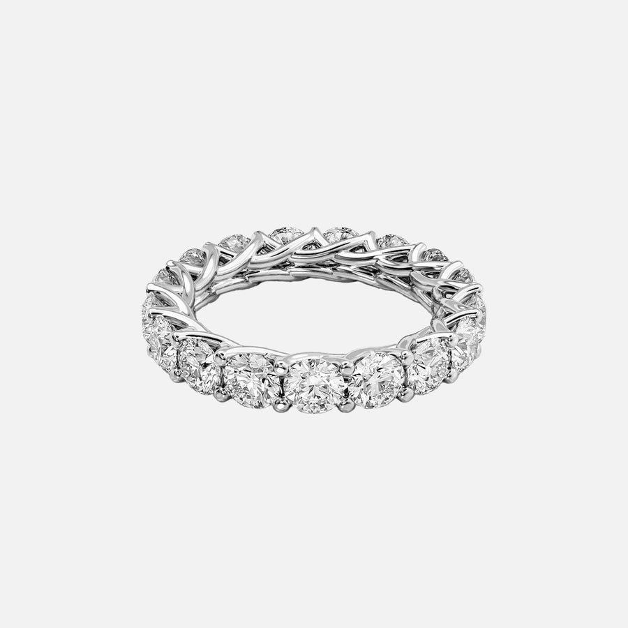  Round Trellis Eternity Ring 18k White Gold 4 0 001