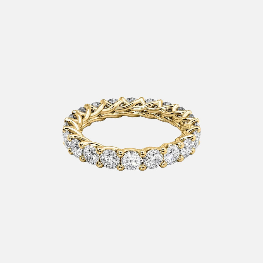  Round Trellis Eternity Ring 18k Yellow Gold 3 0 001